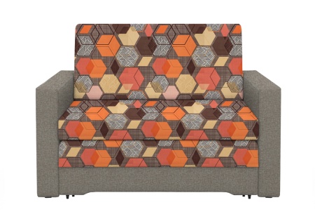 Диван выкатной Виктория-5 с узором бежевый