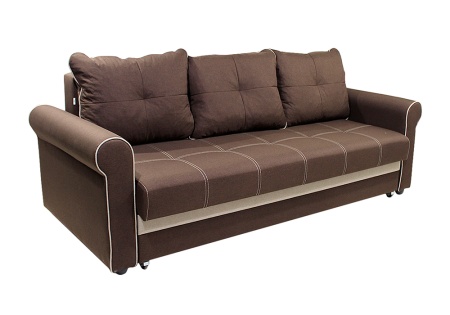 Диван еврокнижка Верона велюр коричневый