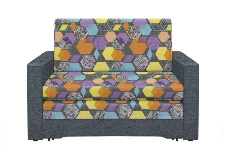 Диван выкатной Виктория-5 с узором серый