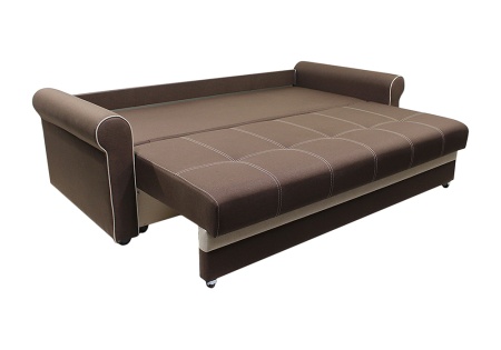 Диван еврокнижка Верона велюр коричневый