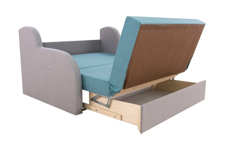 Диван аккордеон Ремикс 2 серо-голубой