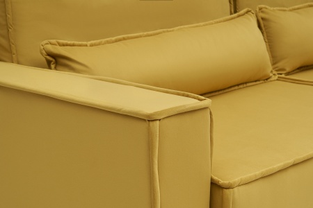 Диван тик-так Сохо 3-х местный горчичный