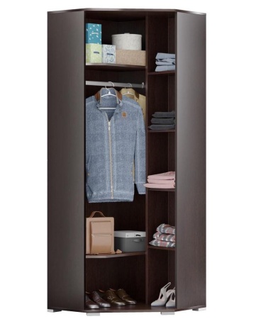 Шкаф Угловой Юнона-2 ШУ-02 Венге/Дуб Молочный (Ш-773 х В-2036 х Г-773 мм)